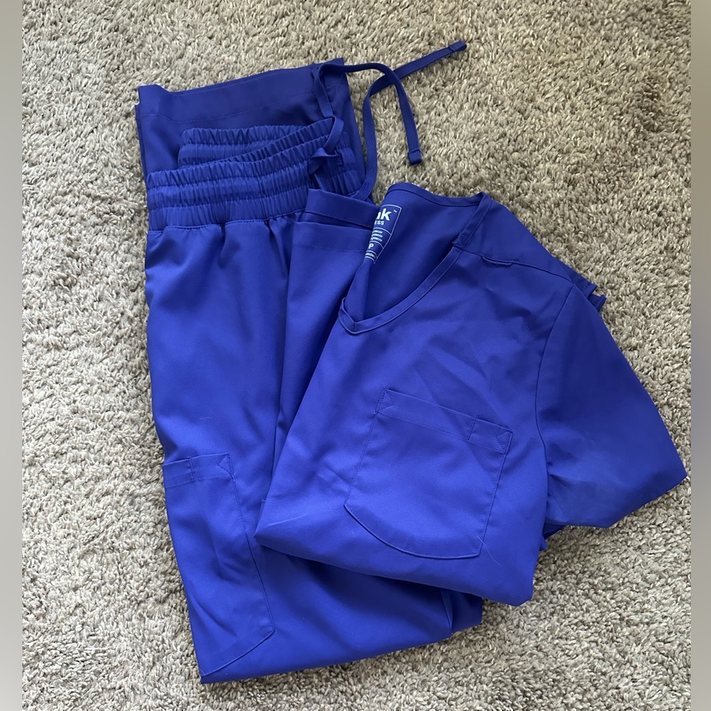 purple scrub set